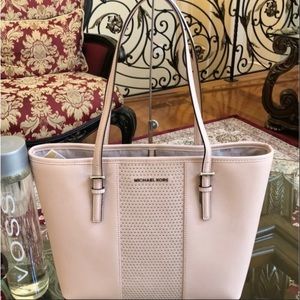 Michael Kors Micro stud ballet pink tote